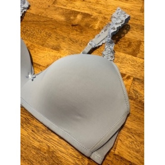Aerie Sunnie Wireless Lightly Lined Bra 36B Blue Lace Straps Everyday Comfort - Picture 3 of 7